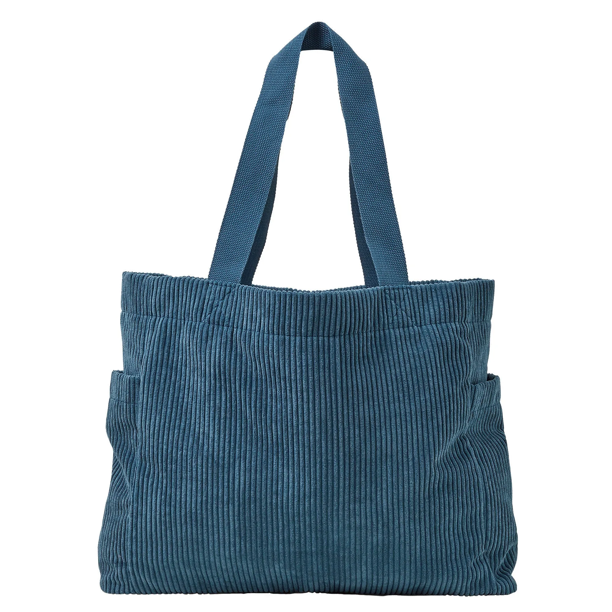 Accessorize London Women's Blue Cord Shopper Bag