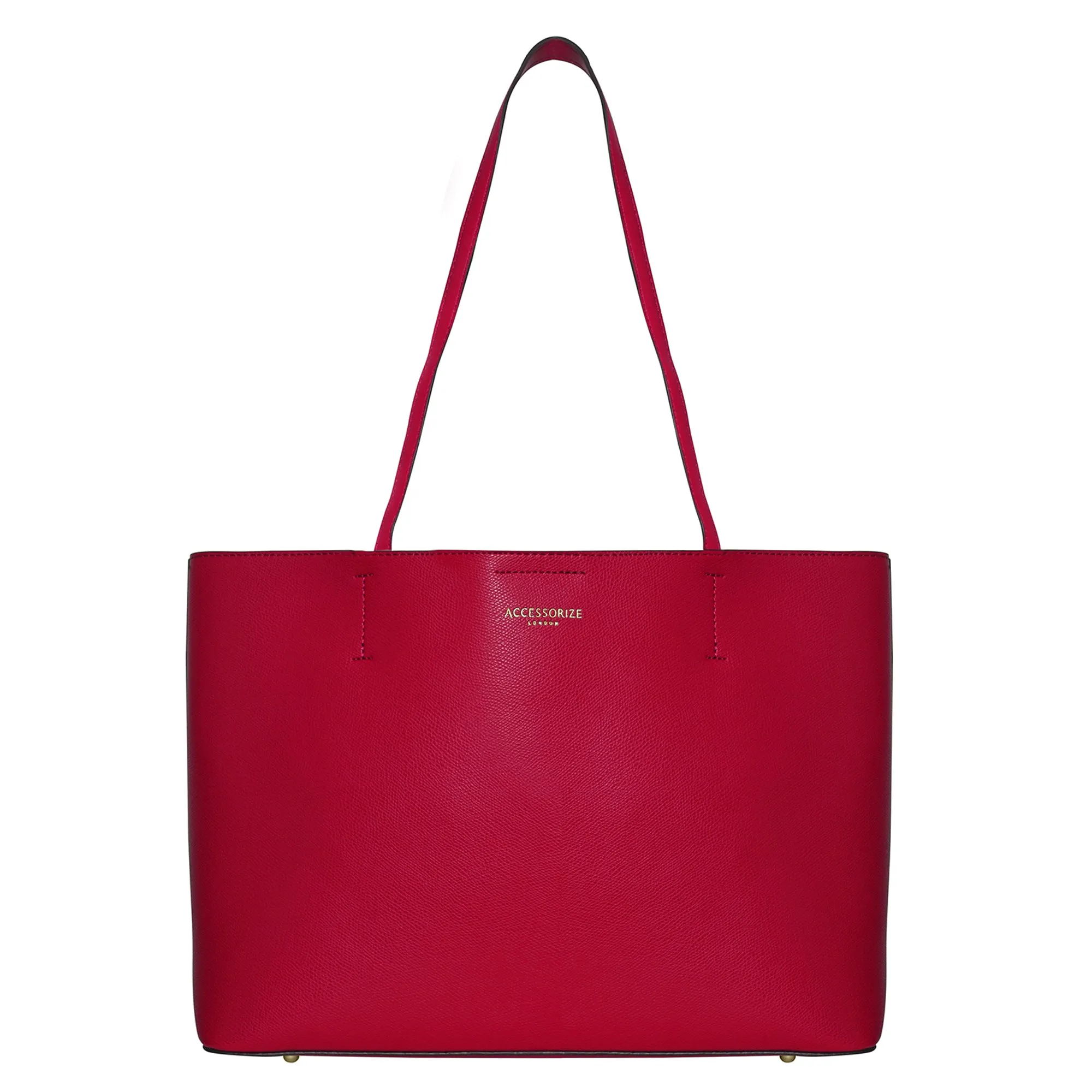 Accessorize London Women's Faux Leather Red Leo Tote Bag