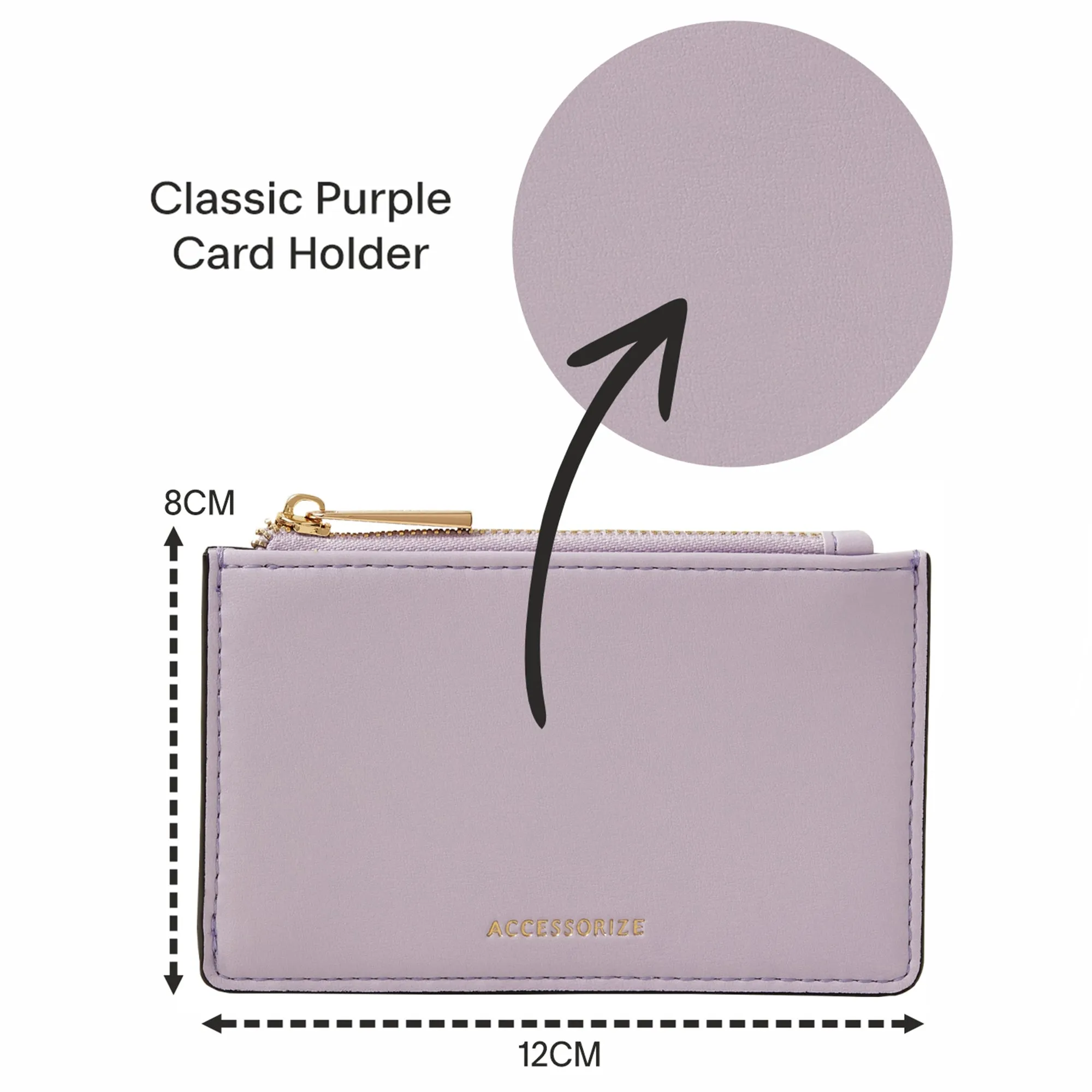 Accessorize London Women's Purple Classic Card Holder