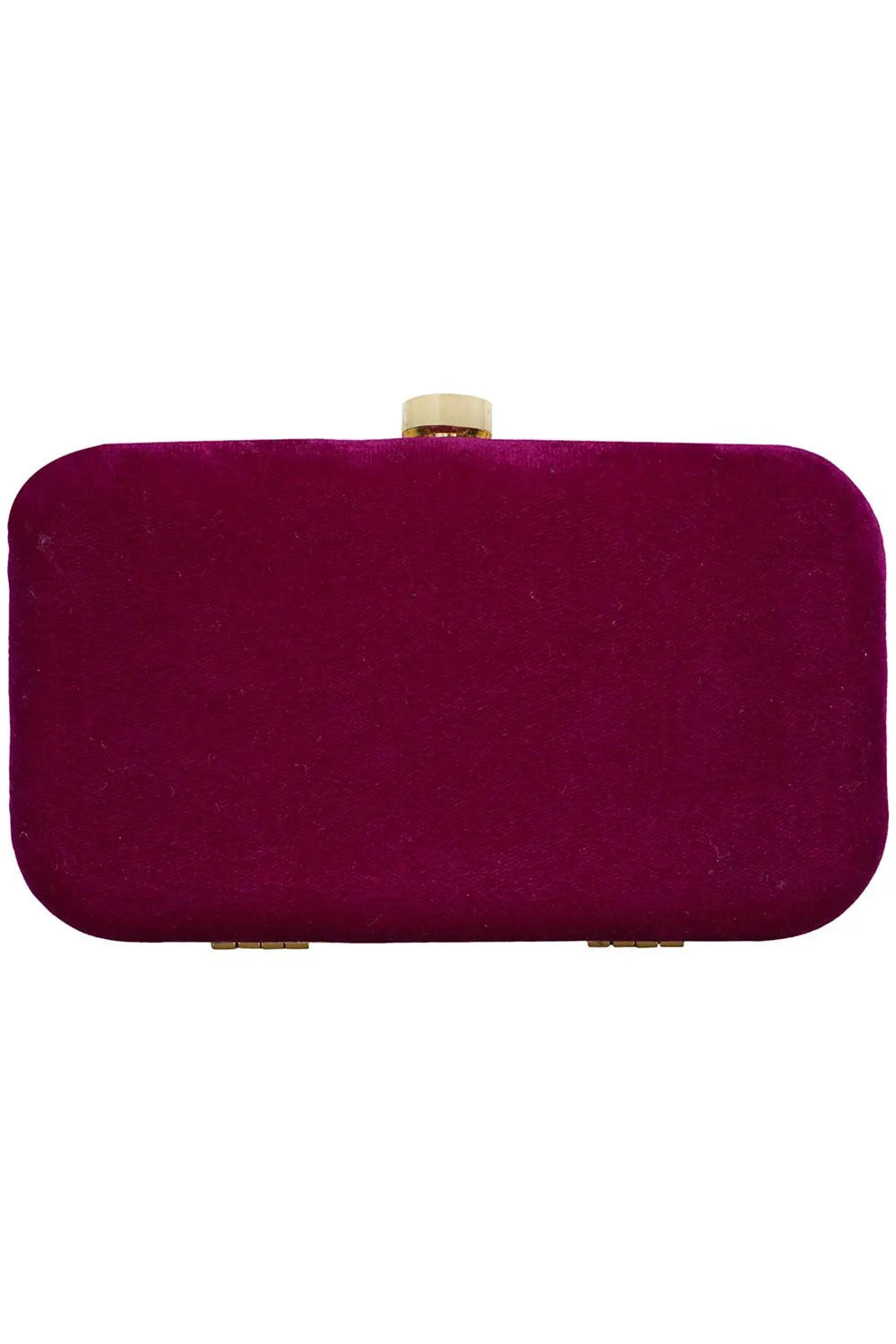 Adorn Sequin Embellished Velvet Clutch Magenta & Gold