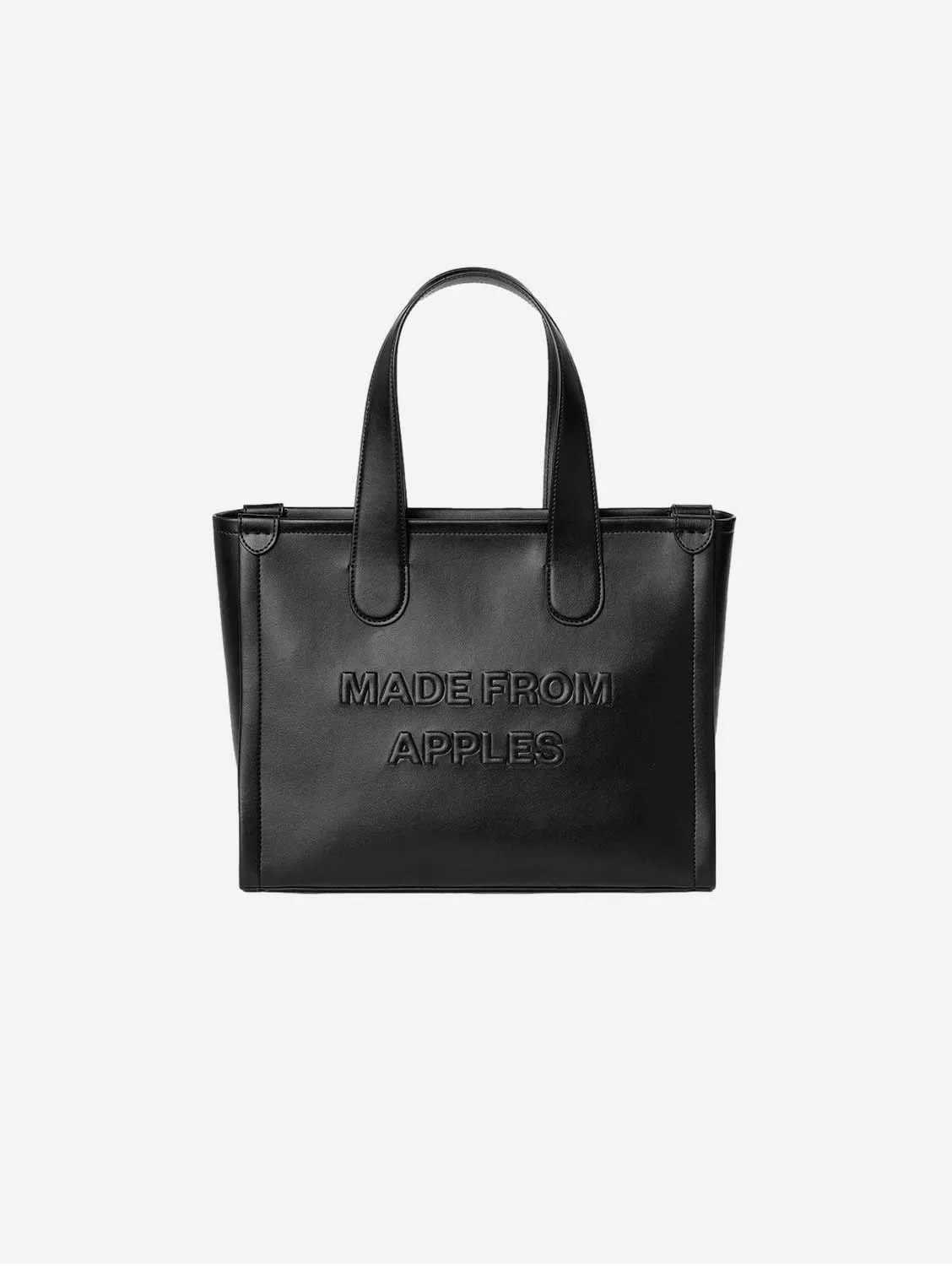 Alma Vegan Apple Leather Tote Bag | Black