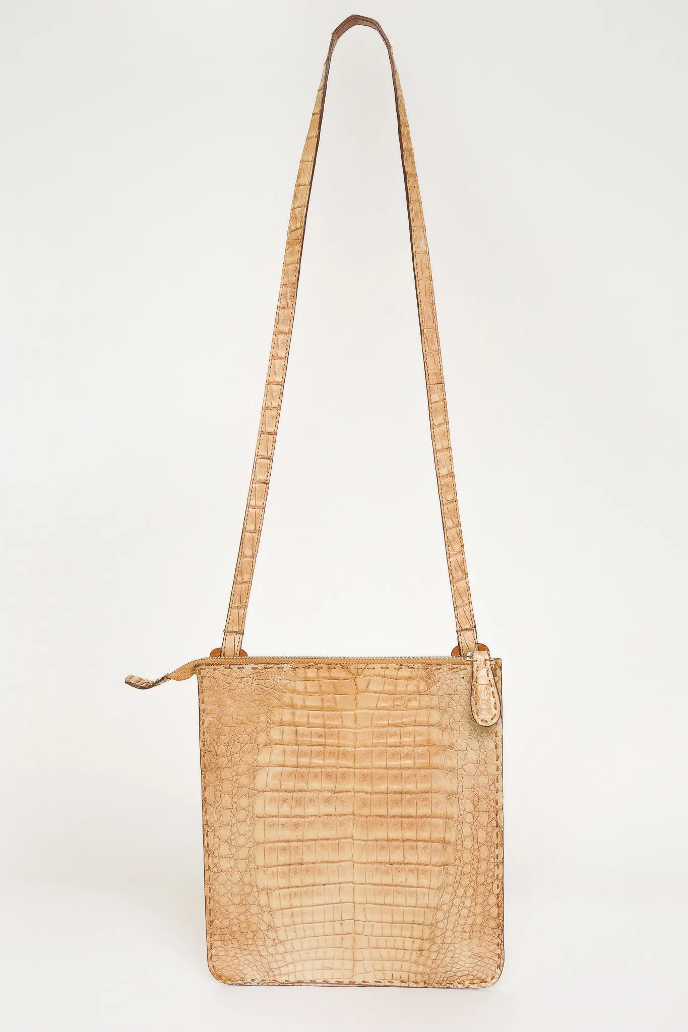 ANI CAIMAN LONG STRAP HANDBAG