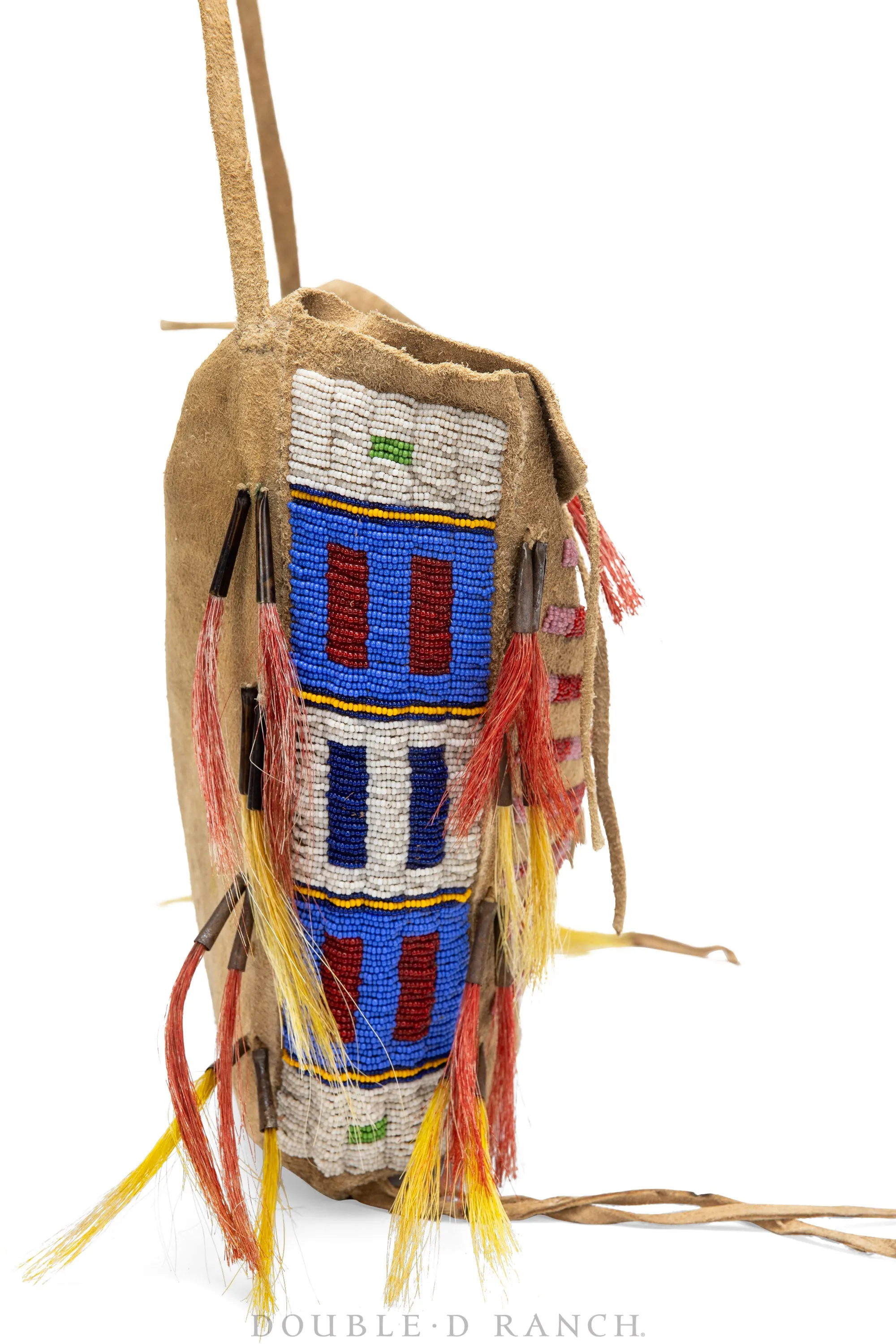 Artifact, Bag, Tipi Bag, Beaded, Cheyenne, Antique, Reservation Era, Museum Deaccession, Antique, 371