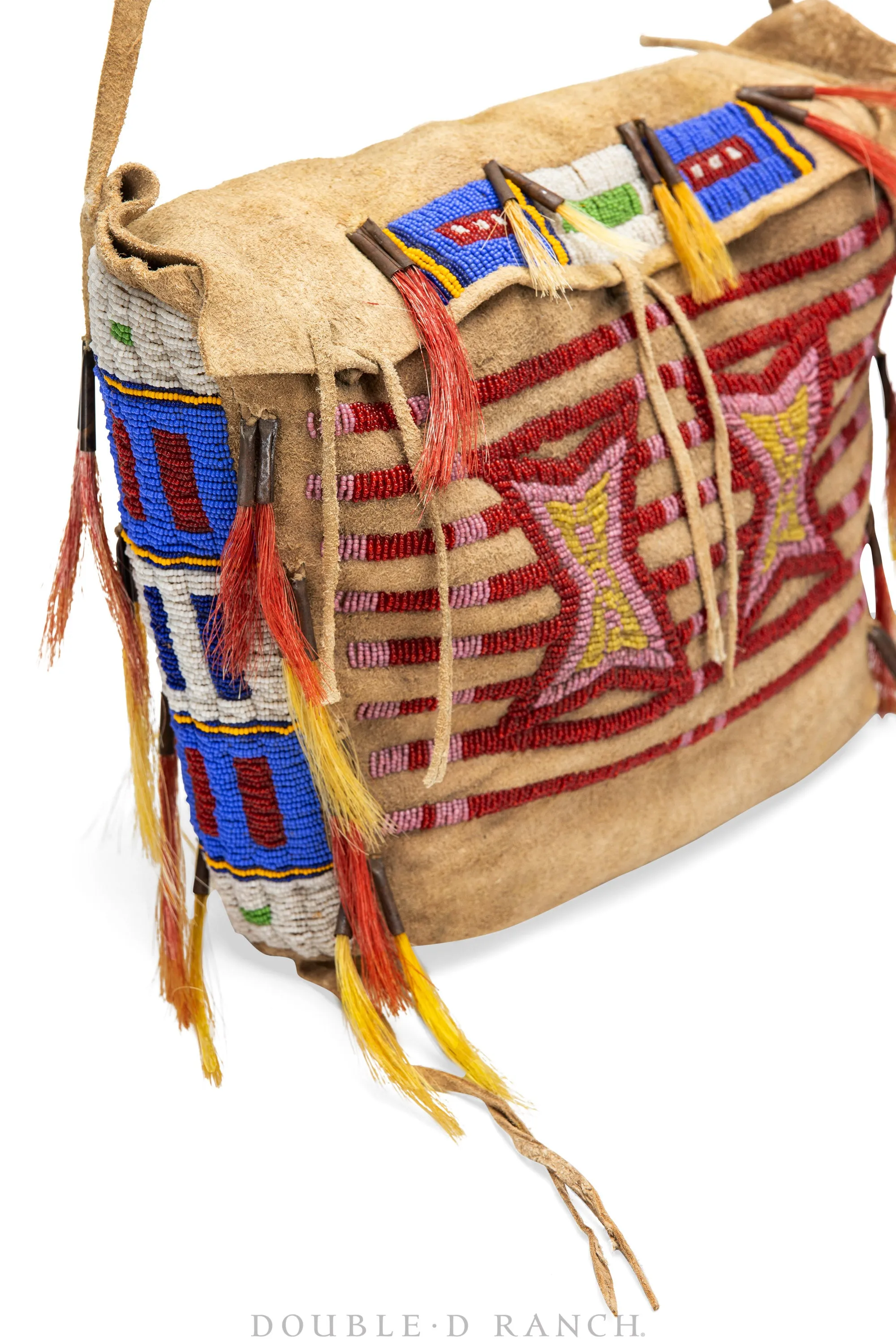 Artifact, Bag, Tipi Bag, Beaded, Cheyenne, Antique, Reservation Era, Museum Deaccession, Antique, 371