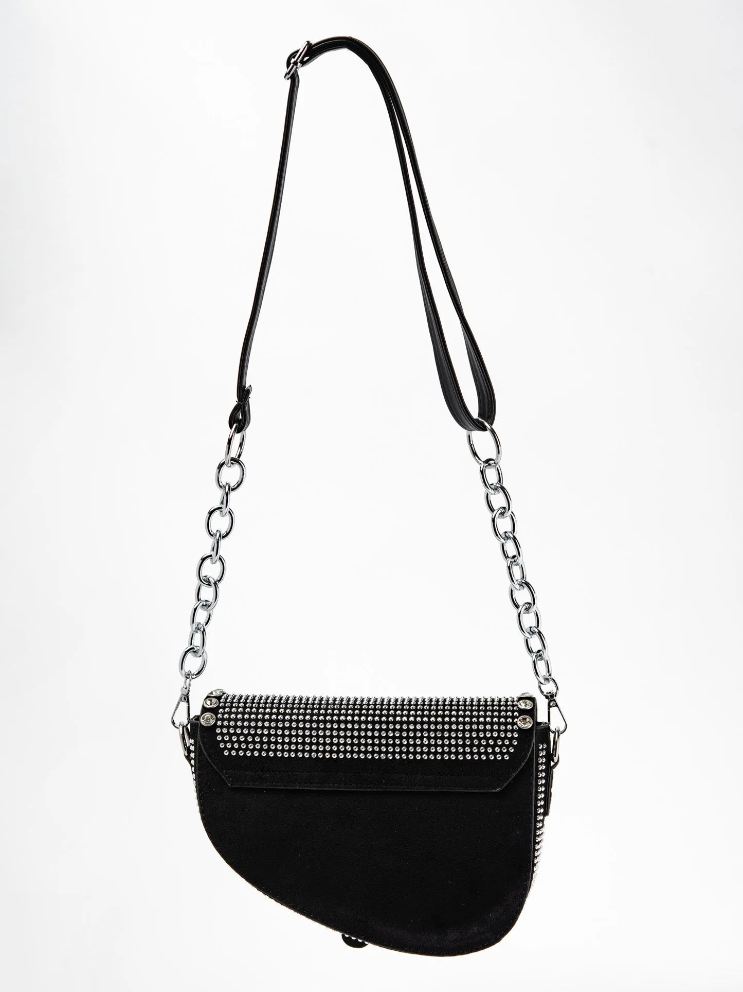 Azariah Chain Handle Faux Leather Shoulder Bag