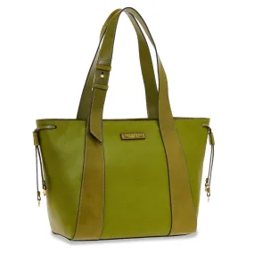 Borsa Donna Shopper THE BRIDGE linea Carlotta in Pelle Verde Fico