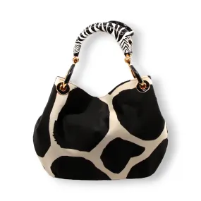 BORSA PICCOLA IN PELLE STAMPATA CON MANICO ZEBRA