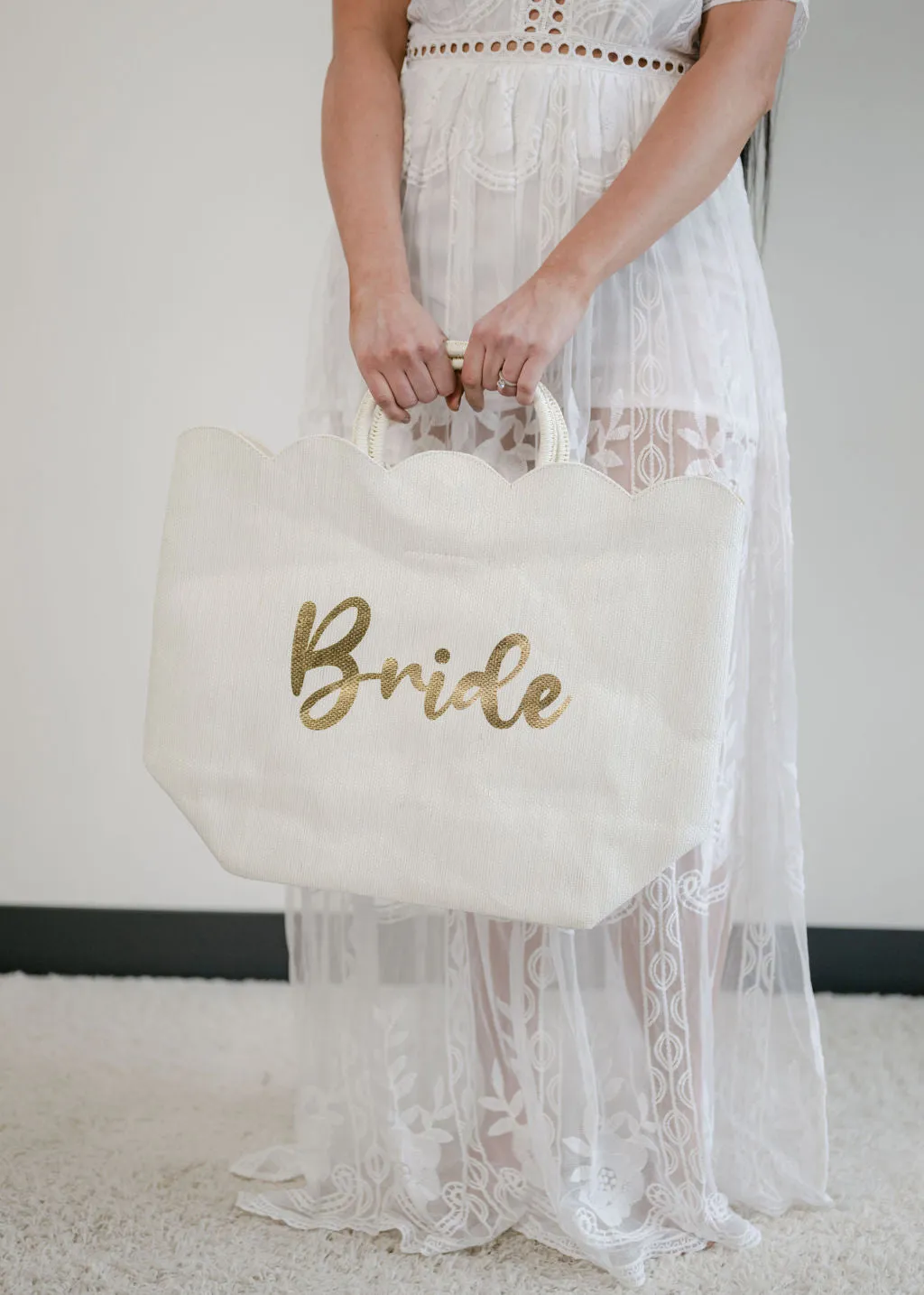 Bride Scalloped Tote