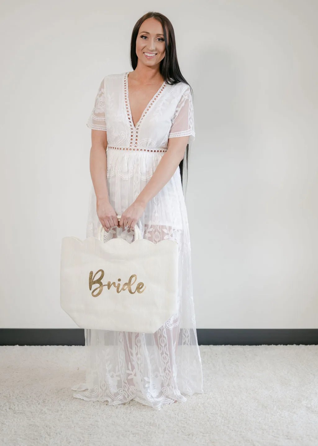 Bride Scalloped Tote