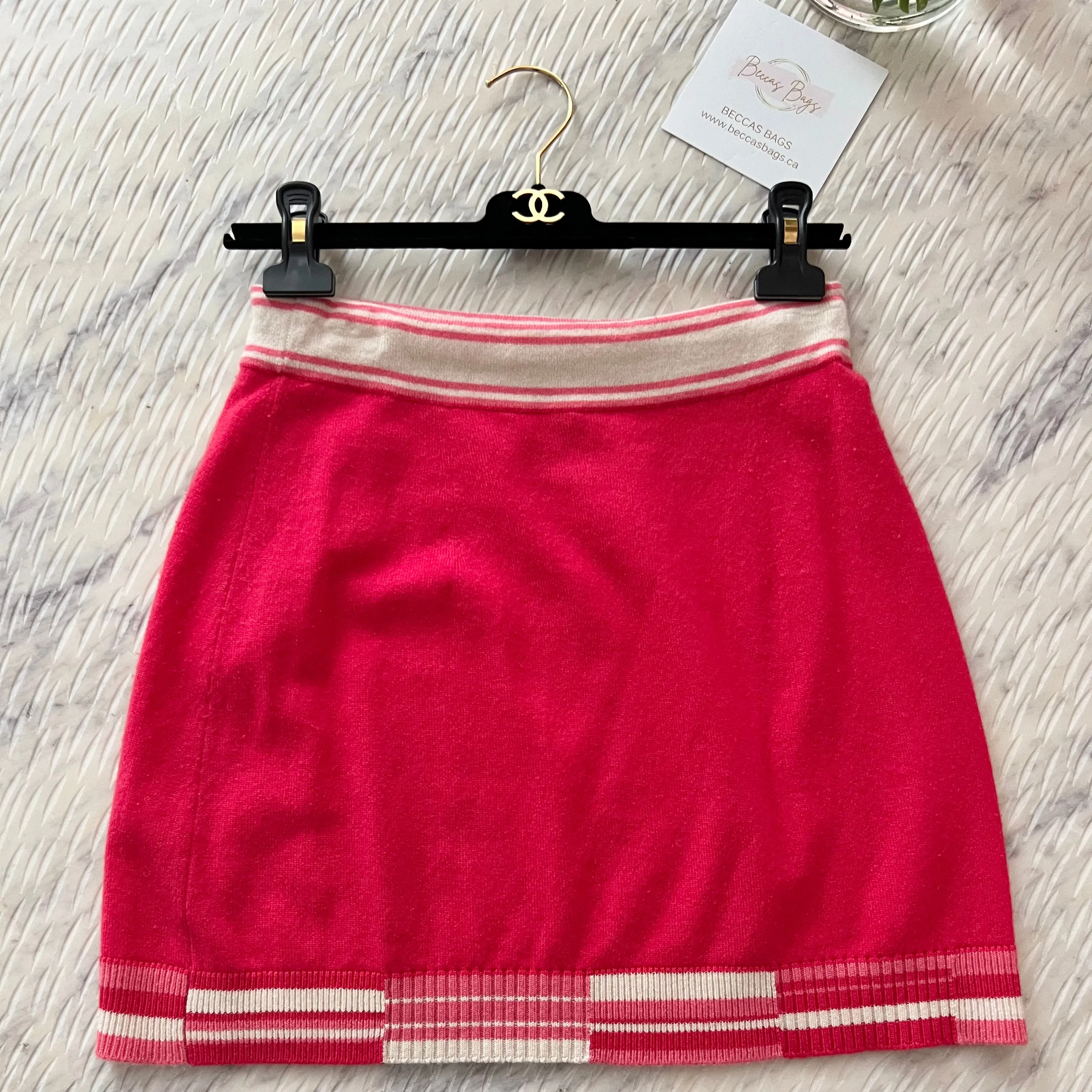 Chanel Cashmere 19P Logo Skirt