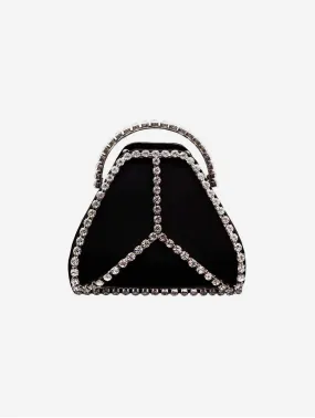 Cleo Mini Strass Vegan Bag | Black