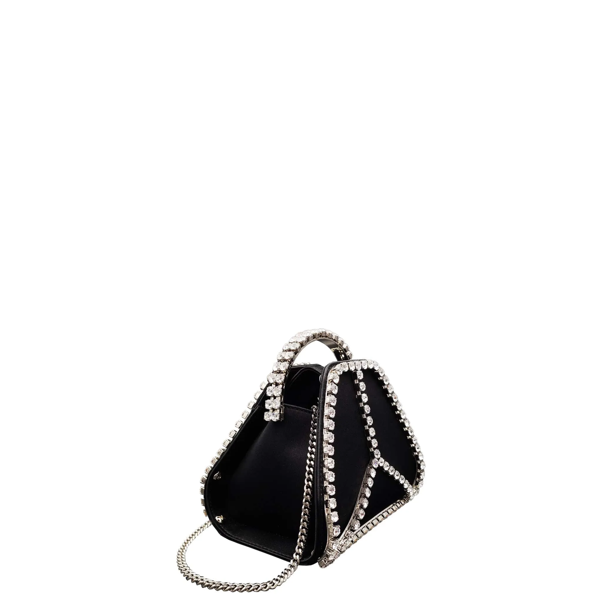 Cleo Mini Strass Vegan Bag | Black