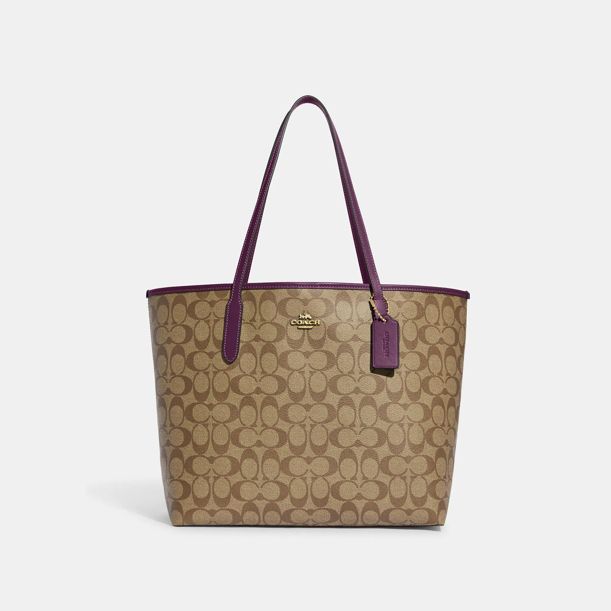 Signature Canvas City Tote Bag by Coach Outlet - Elegant and Durable