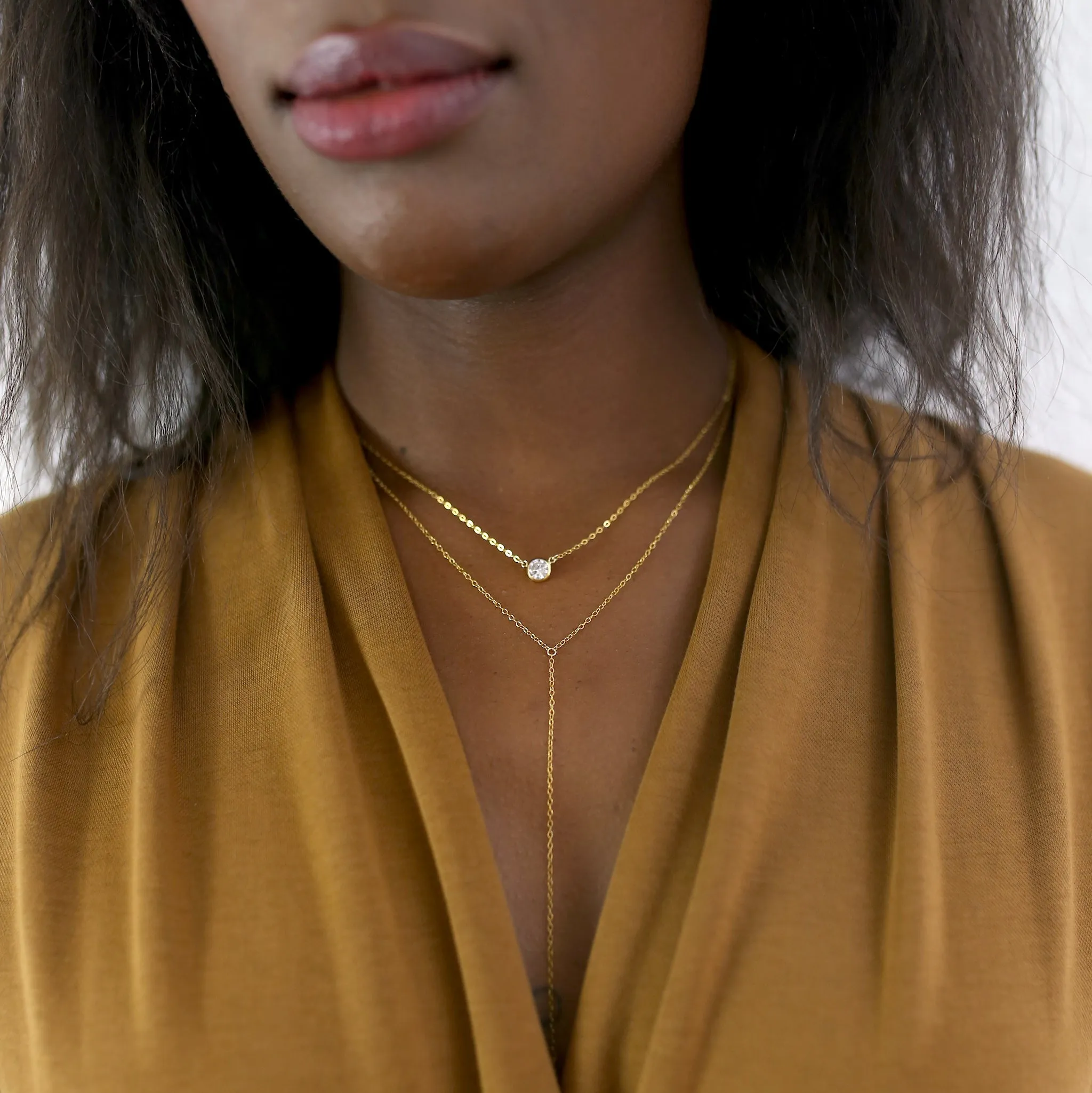 Collette Solitaire Necklace