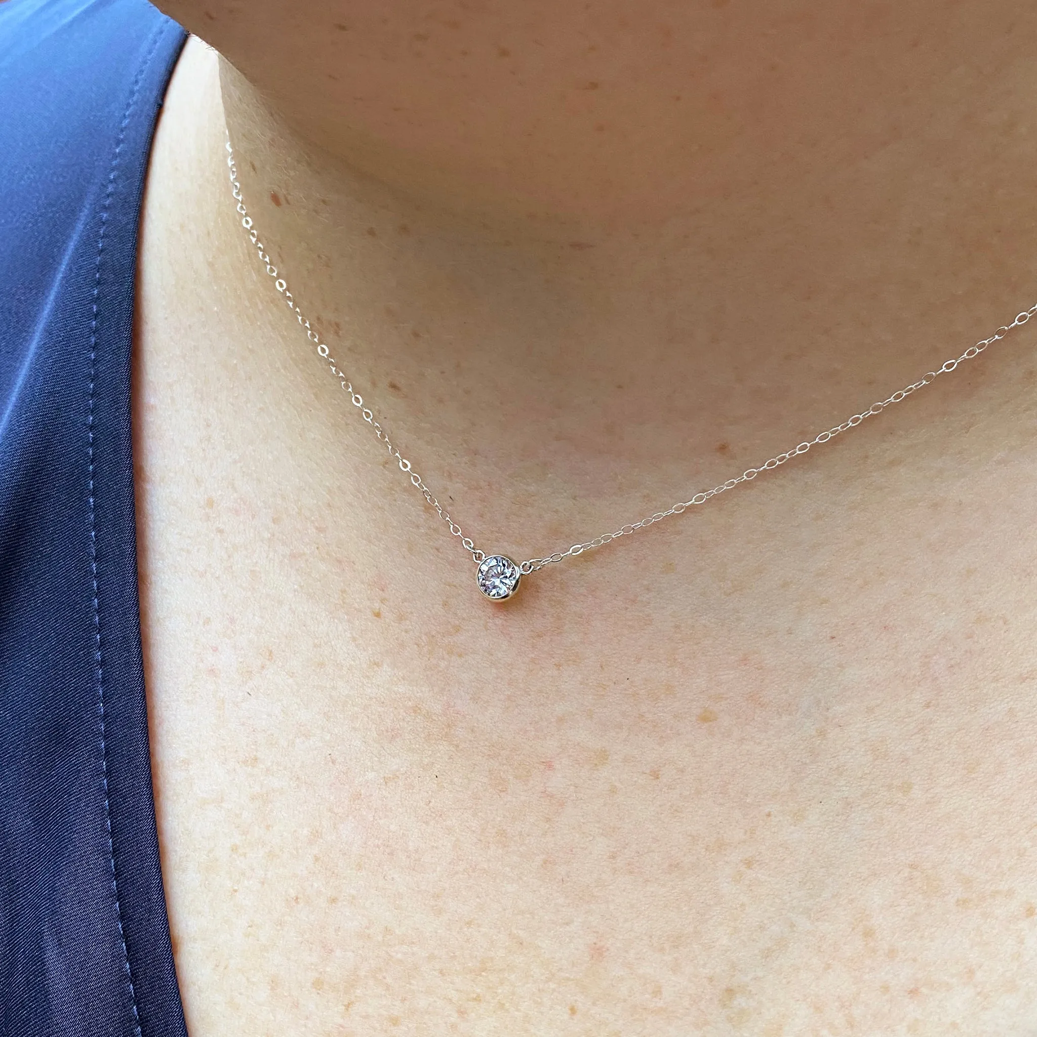 Collette Solitaire Necklace