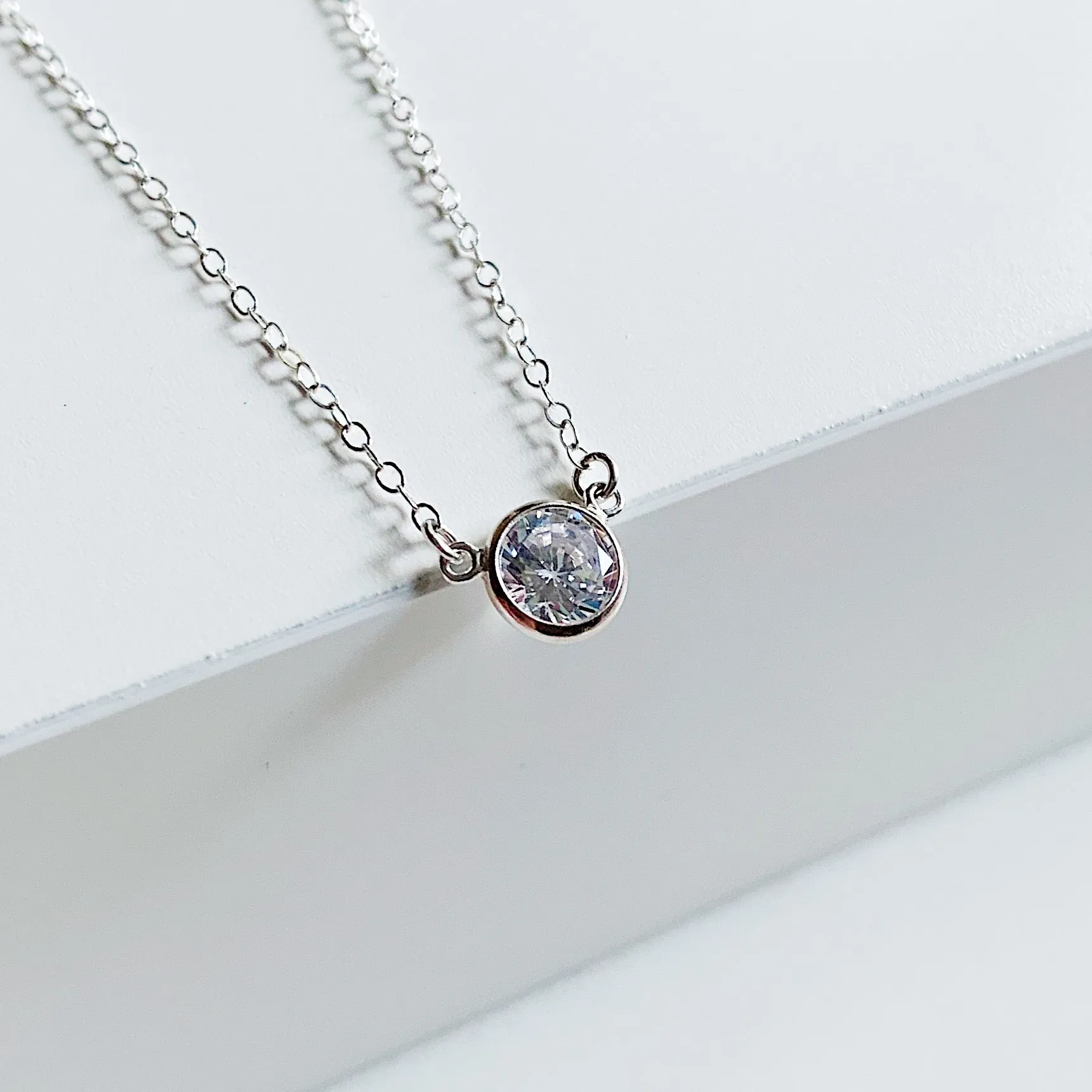 Collette Solitaire Necklace