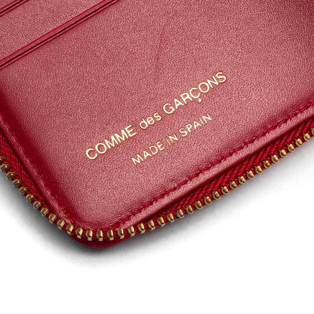 Comme des Garcons SA2100 Zipper Pull Wallet - Red