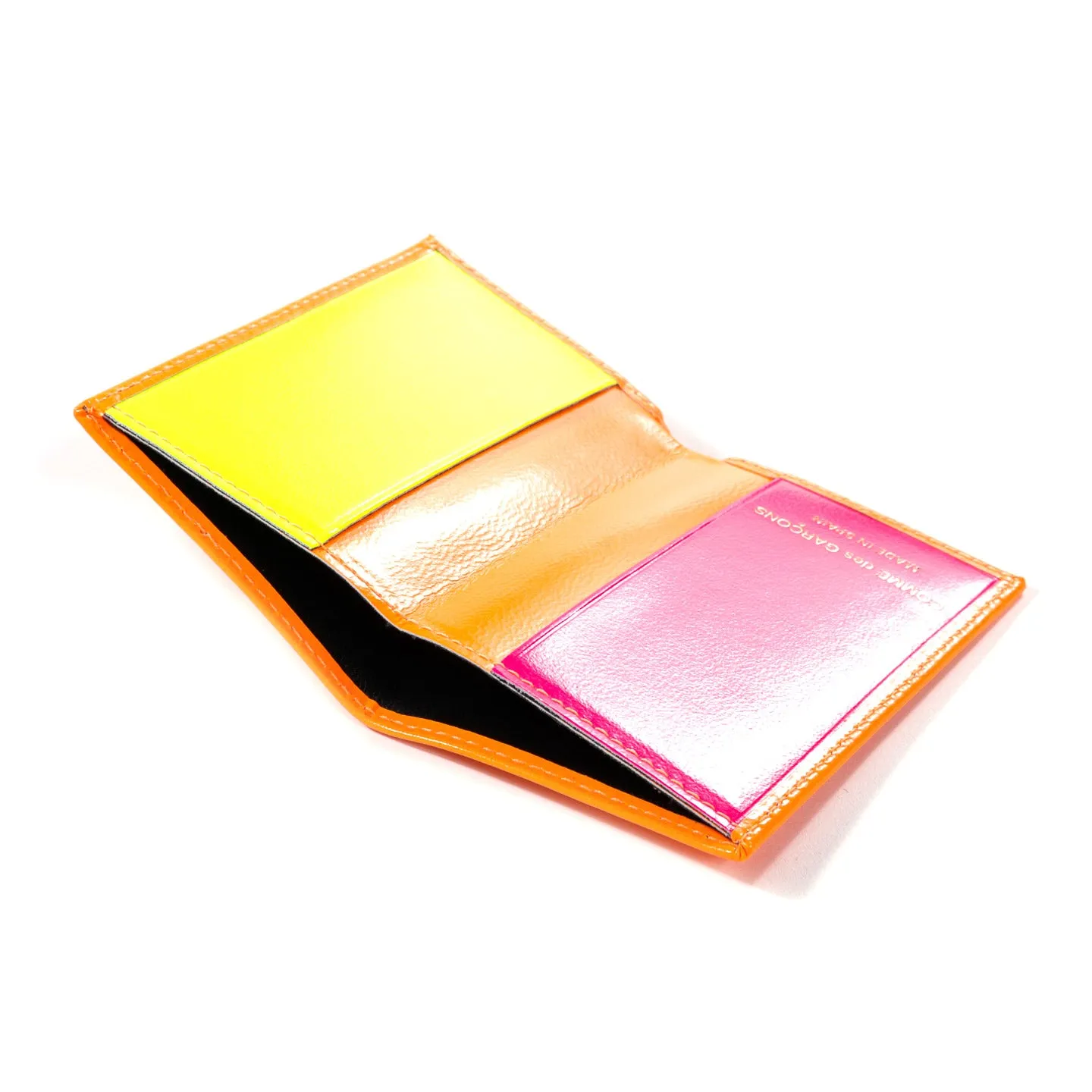 COMME DES GARCONS SA6400 SUPER FLUO WALLET LIGHT ORANGE