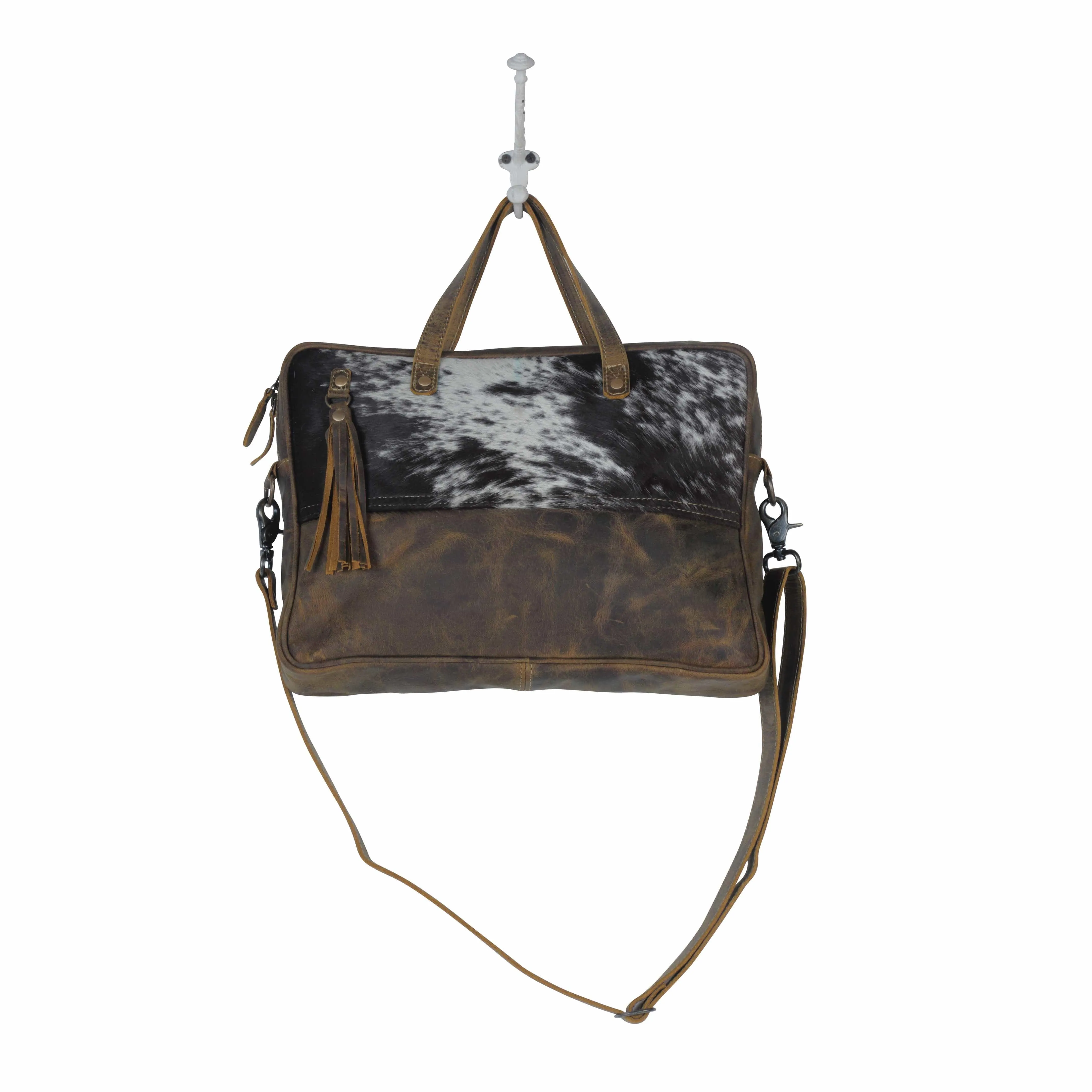 Cowhide laptop bag