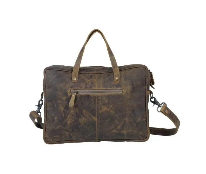 Cowhide laptop bag