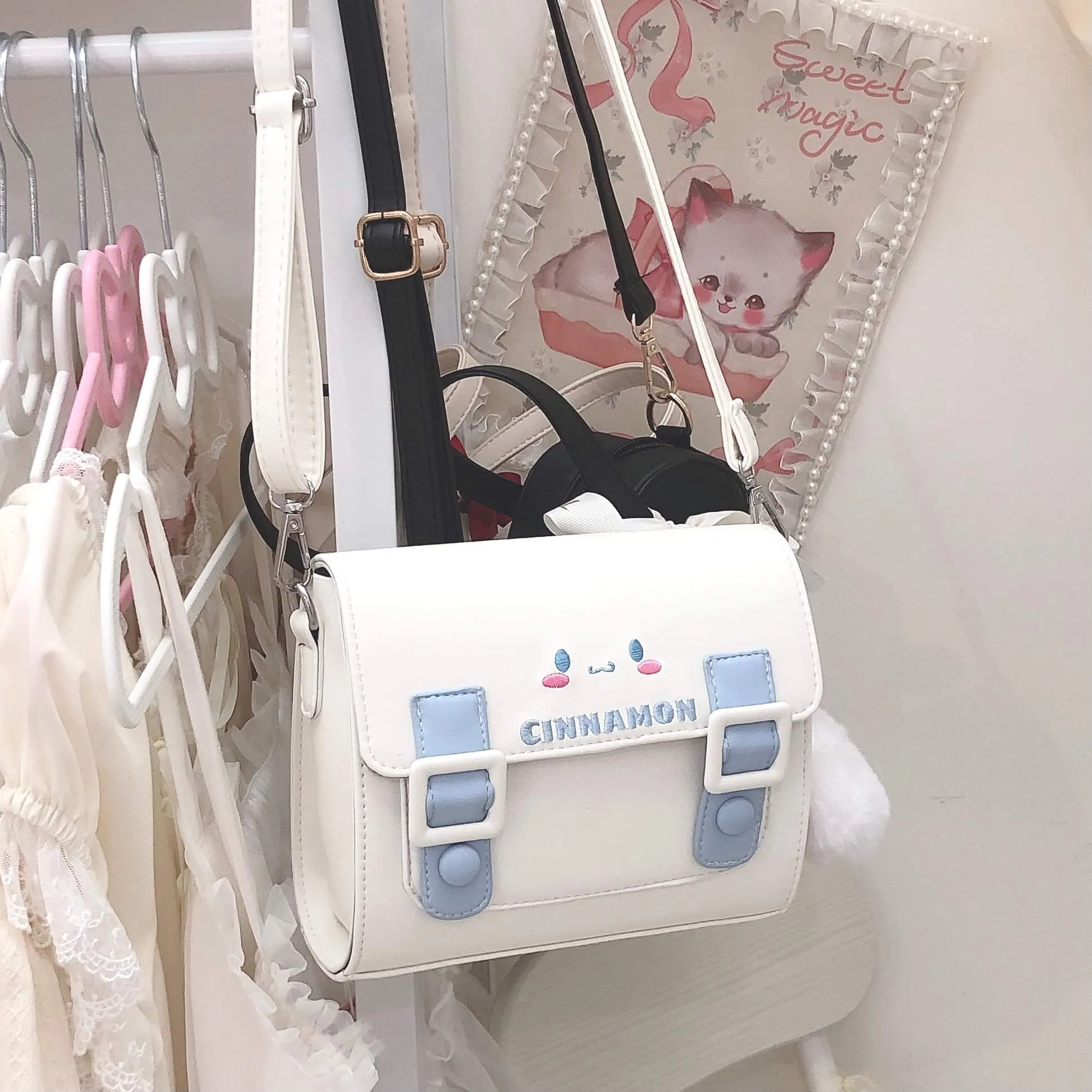 Cute Sanrio soft girl Cambridge shoulder bag by9614