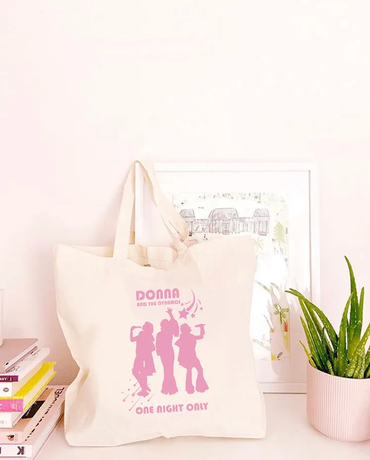 Donna and the Dynamos - Large Canvas Tote Bag