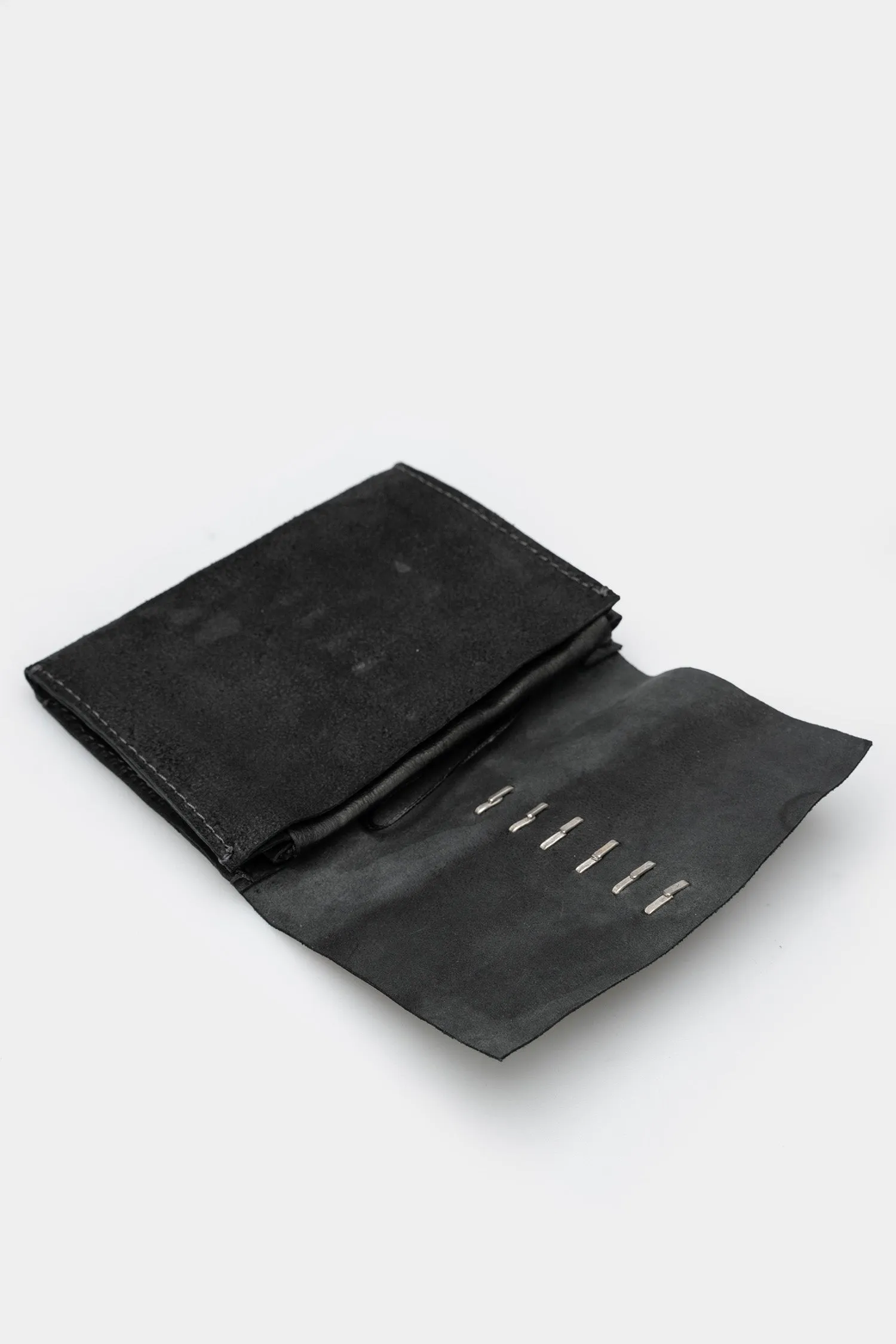 Flap leather wallet