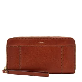 Fossil Women's Jori RFID Leather Zip Clutch