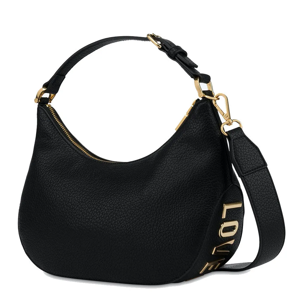 Hobo Bag Media LOVE MOSCHINO linea Giant Logo colore Nero