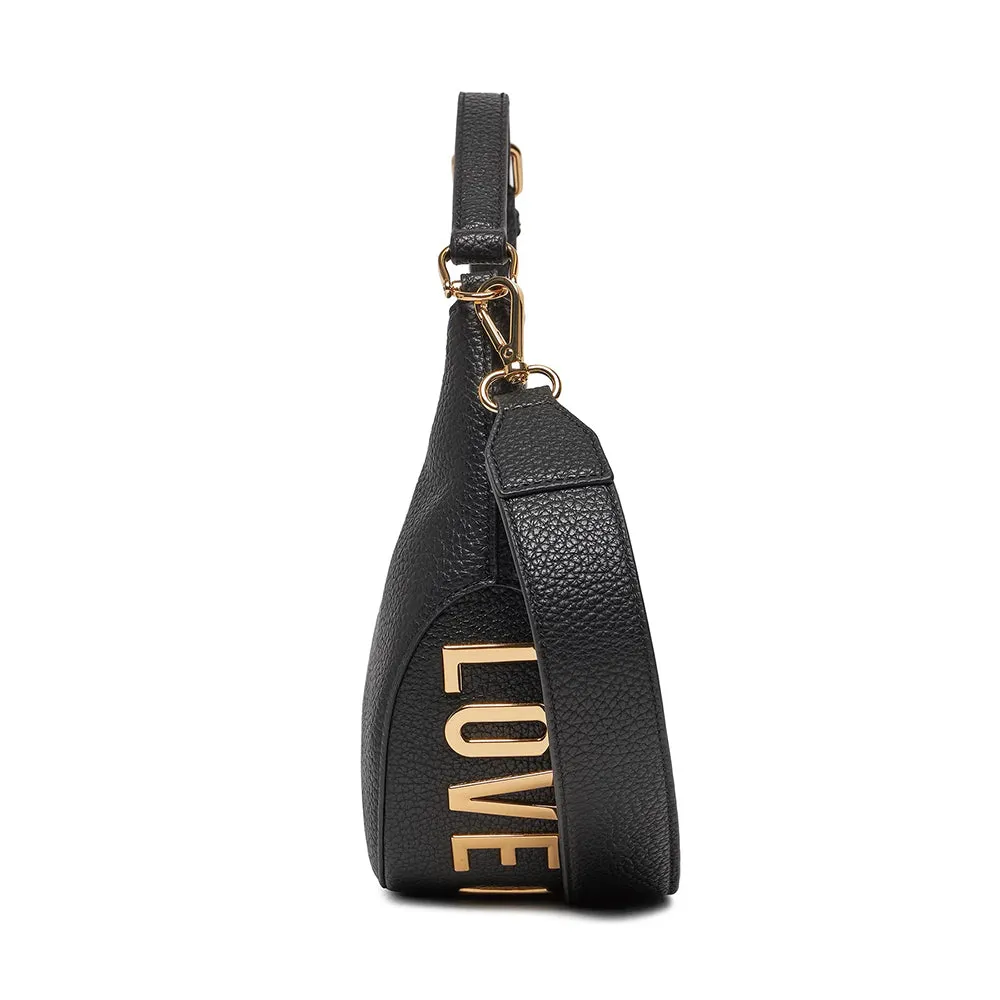 Hobo Bag Media LOVE MOSCHINO linea Giant Logo colore Nero