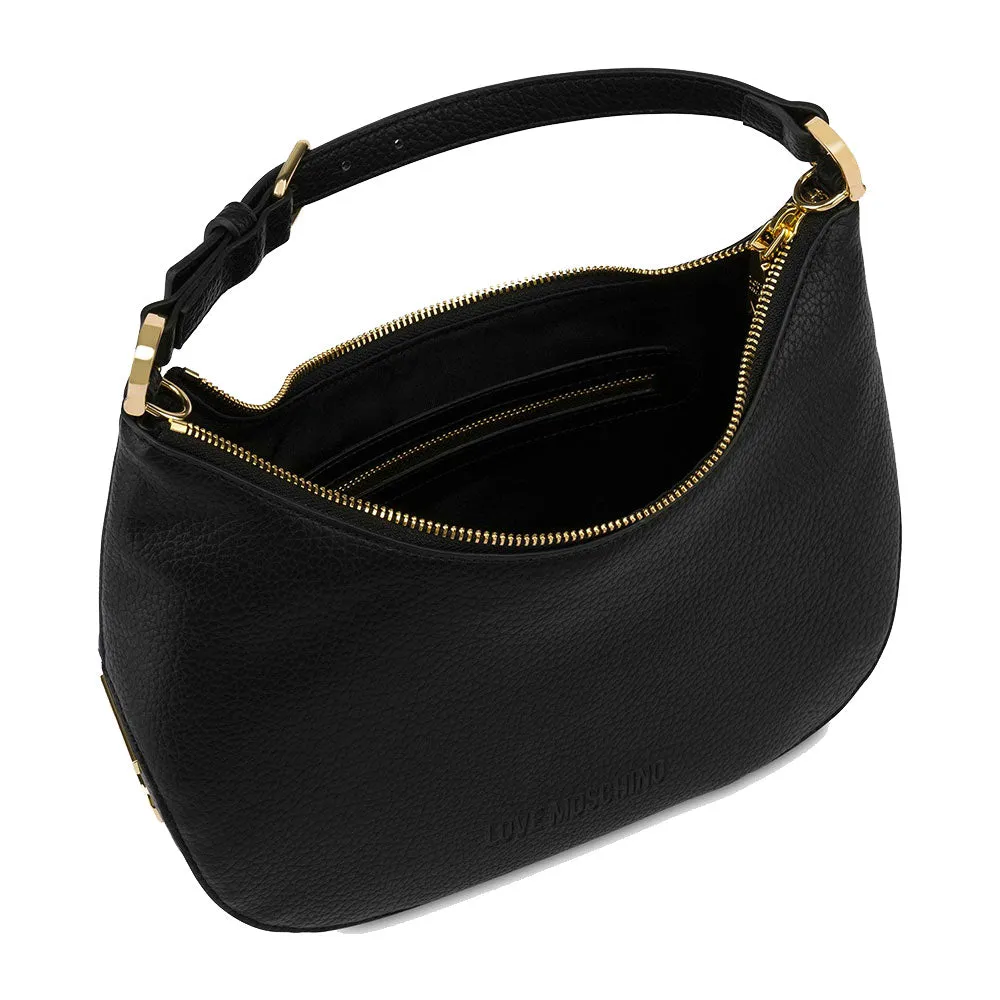 Hobo Bag Media LOVE MOSCHINO linea Giant Logo colore Nero