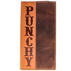 HOOEY PUNCHY CLASSIC RODEO WALLET BROWN /TAN LEATHER