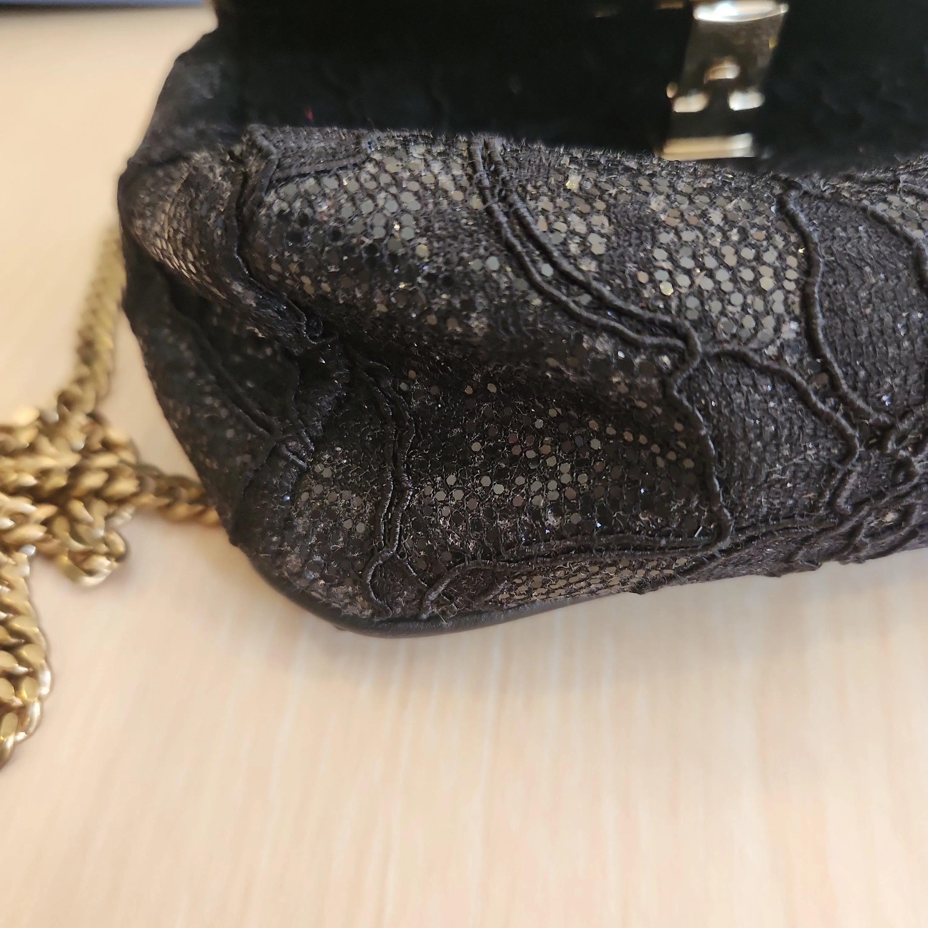 Jimmy Choo Black Sequins Micro Shoulder Bag | Pre Loved |