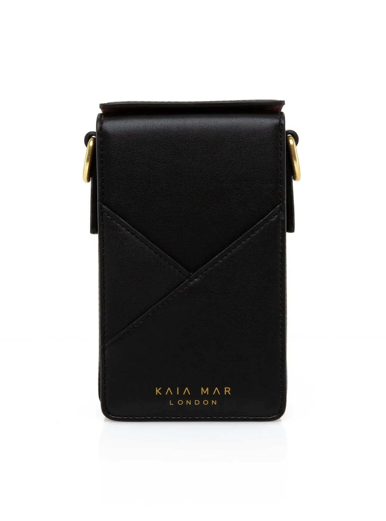 Kaia Desserto Vegan Cactus Leather Phone Bag | Orange Strap