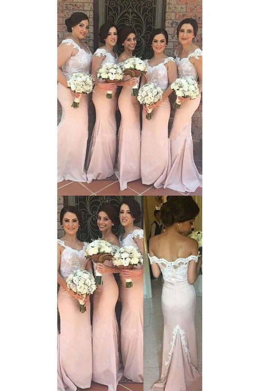 Lace Mermaid Bridesmaid Dresses With Applique