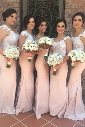 Lace Mermaid Bridesmaid Dresses With Applique