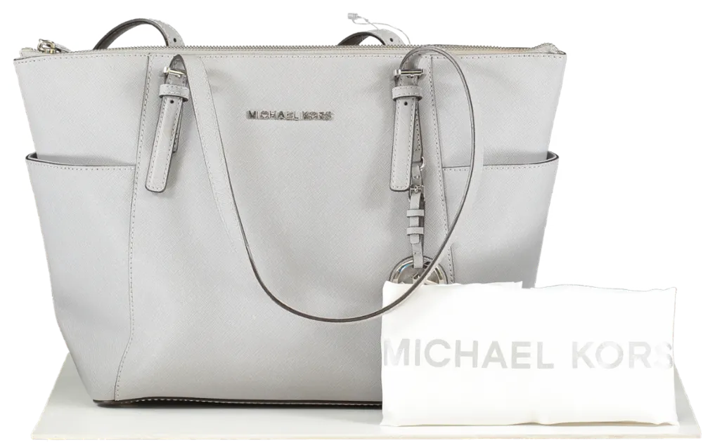 Michael Kors Grey Charlotte Large Top Zip Tote One Size