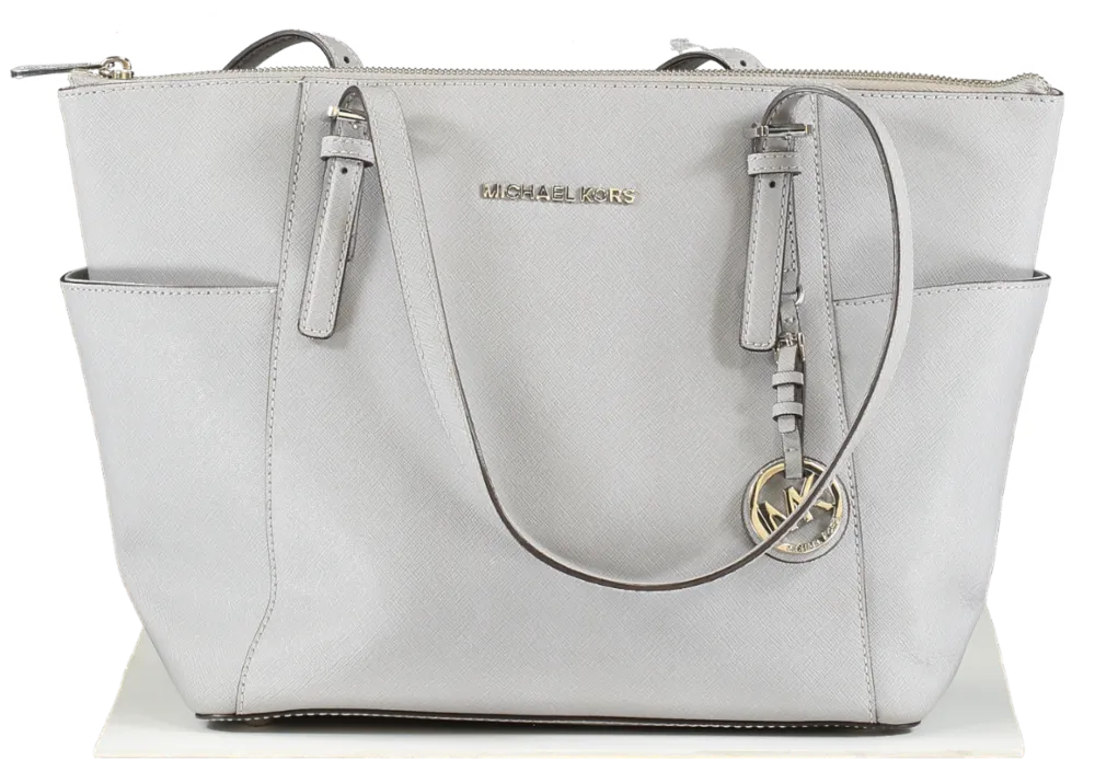 Michael Kors Grey Charlotte Large Top Zip Tote One Size