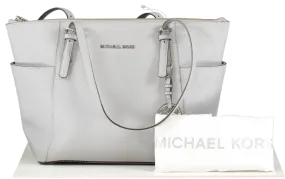 Michael Kors Grey Charlotte Large Top Zip Tote One Size