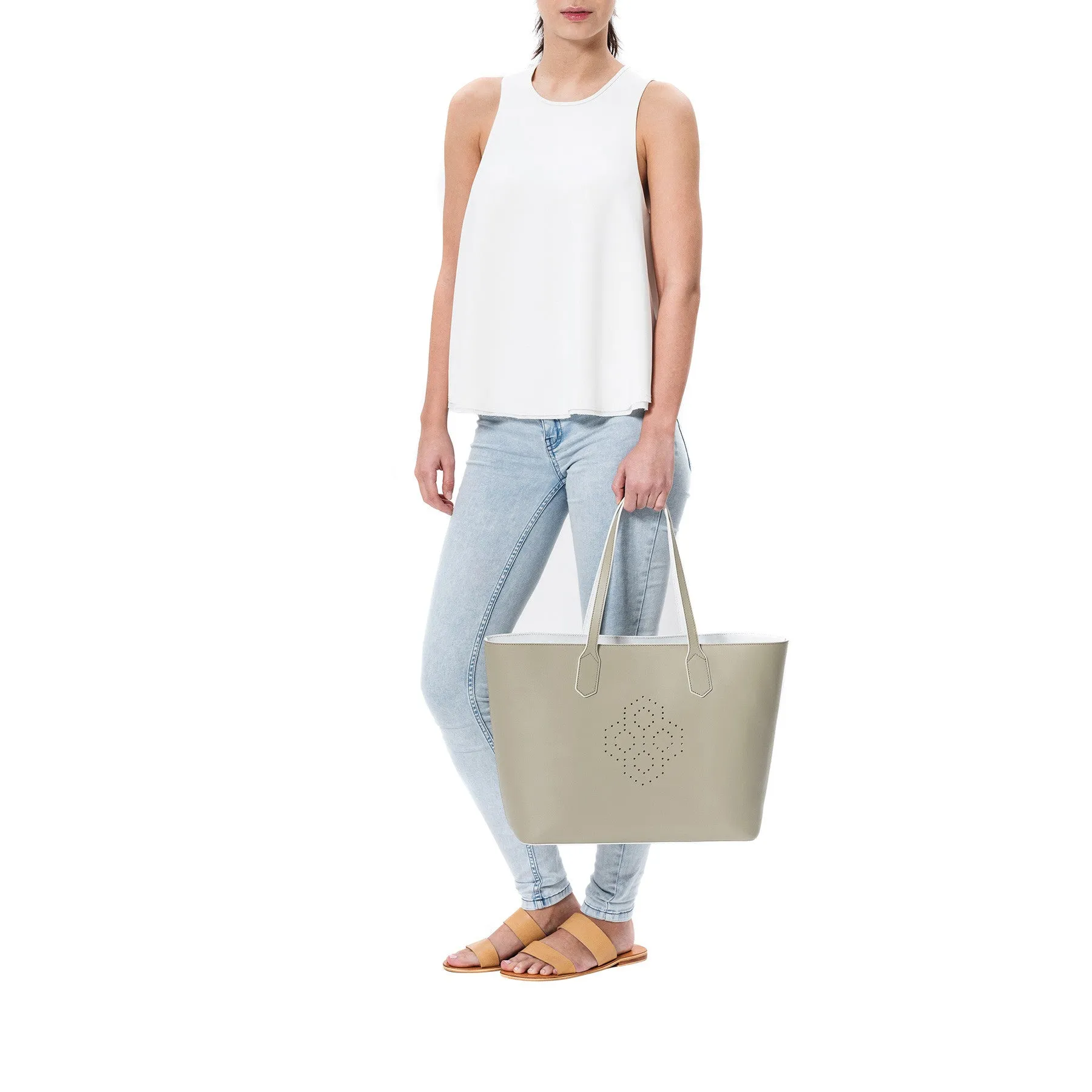 Monogram Tote - Stone