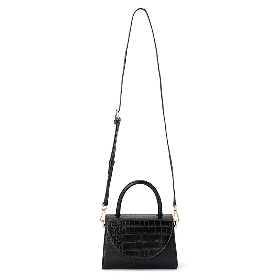 NADIA TOP HANDLE BAG - BLACK