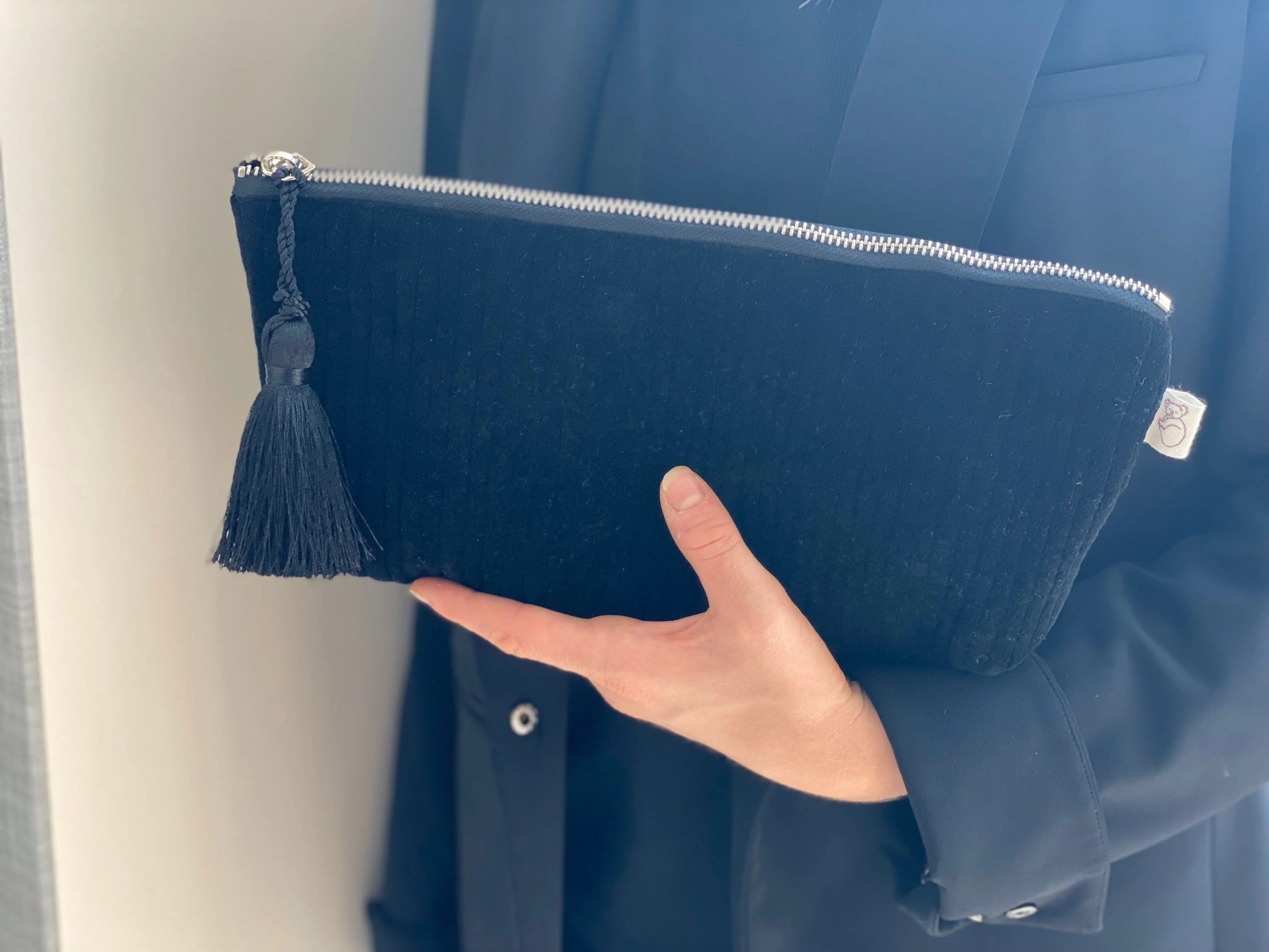 NEW Quilted Velvet Hold Me Clutch - Black