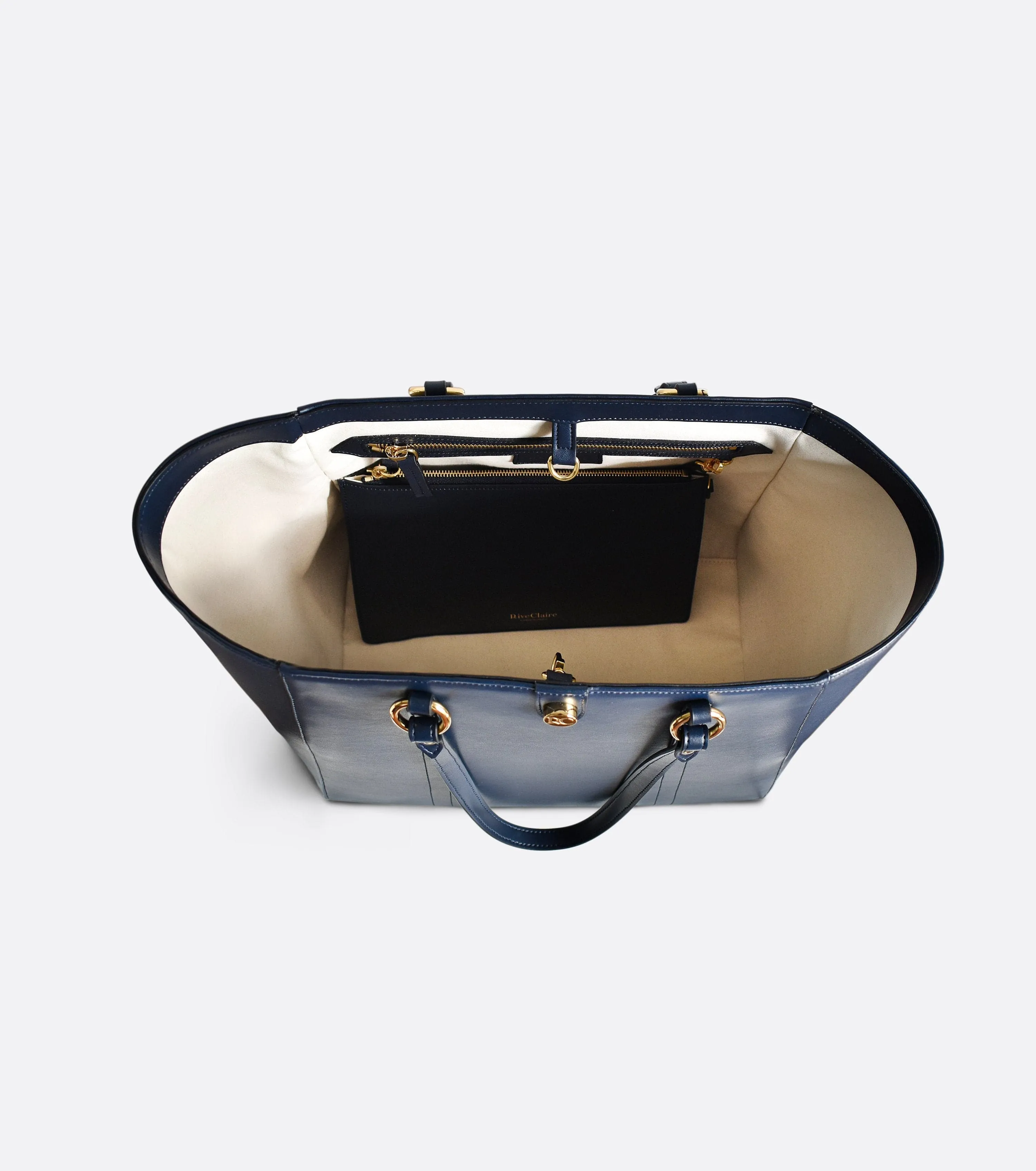 Nomad Apple Leather Vegan Tote Bag | Navy