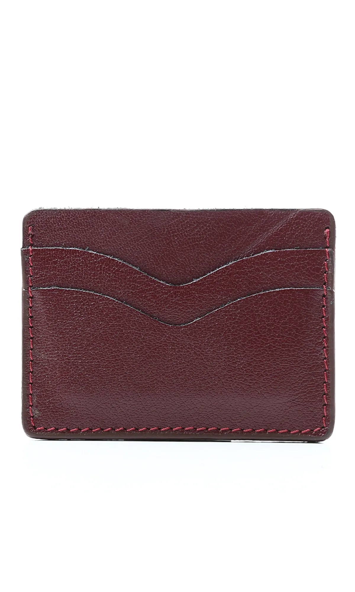 O174851 Dark Wine Textured Leather Cards Holder