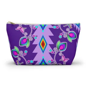 Purple Floral Accessory Bag