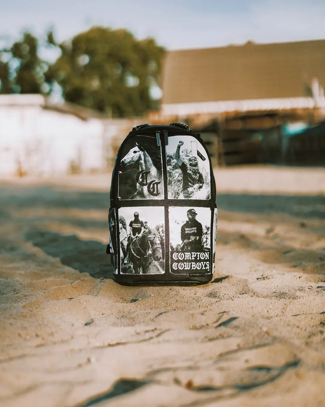 Sprayground Compton Cowboys Home on the Range Backpack - Black / White