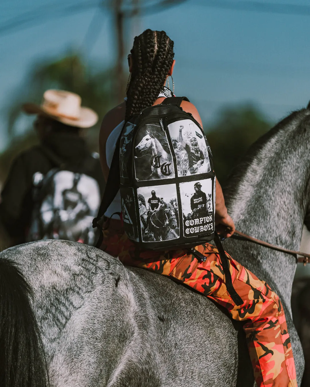 Sprayground Compton Cowboys Home on the Range Backpack - Black / White