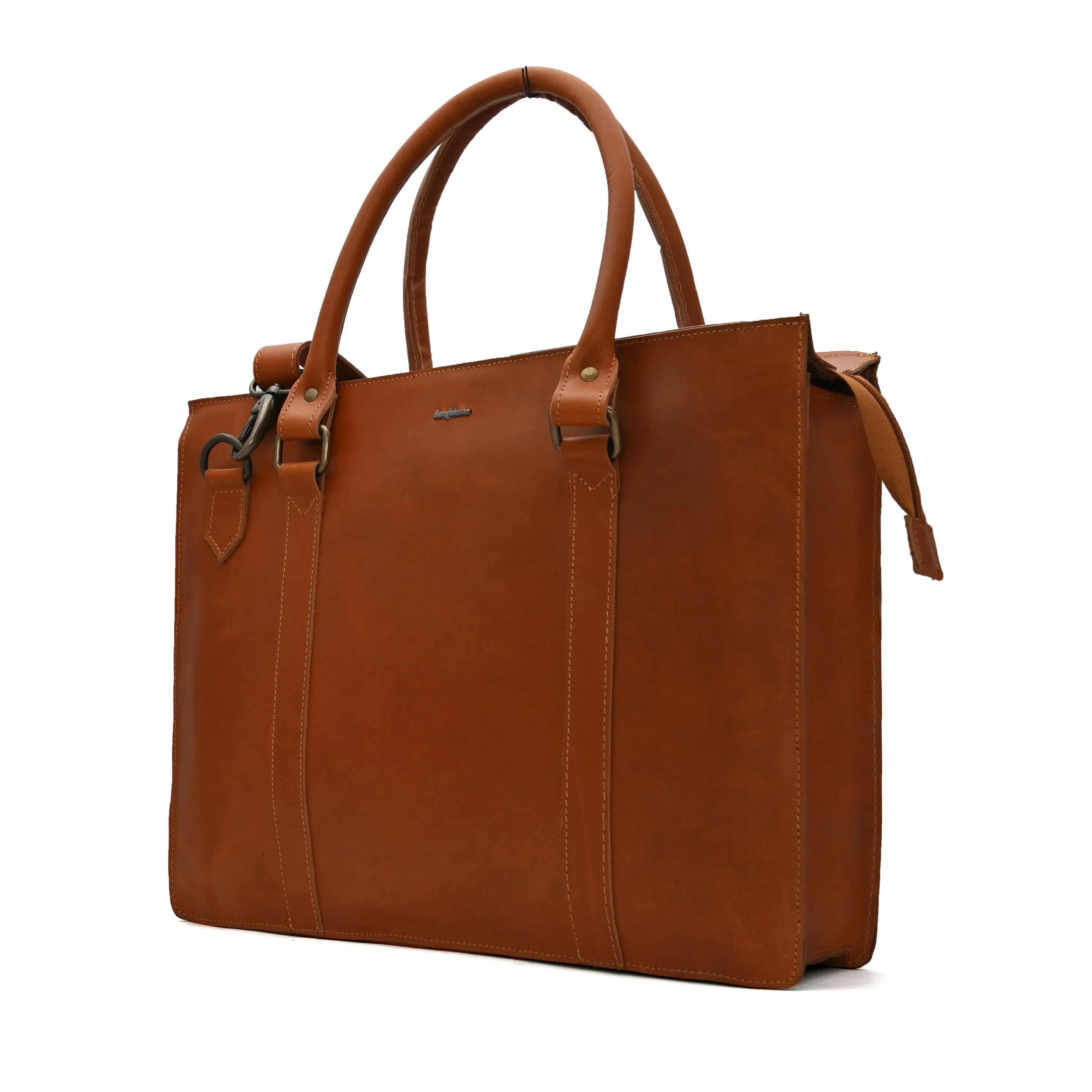 The Book Tan Laptop Bag