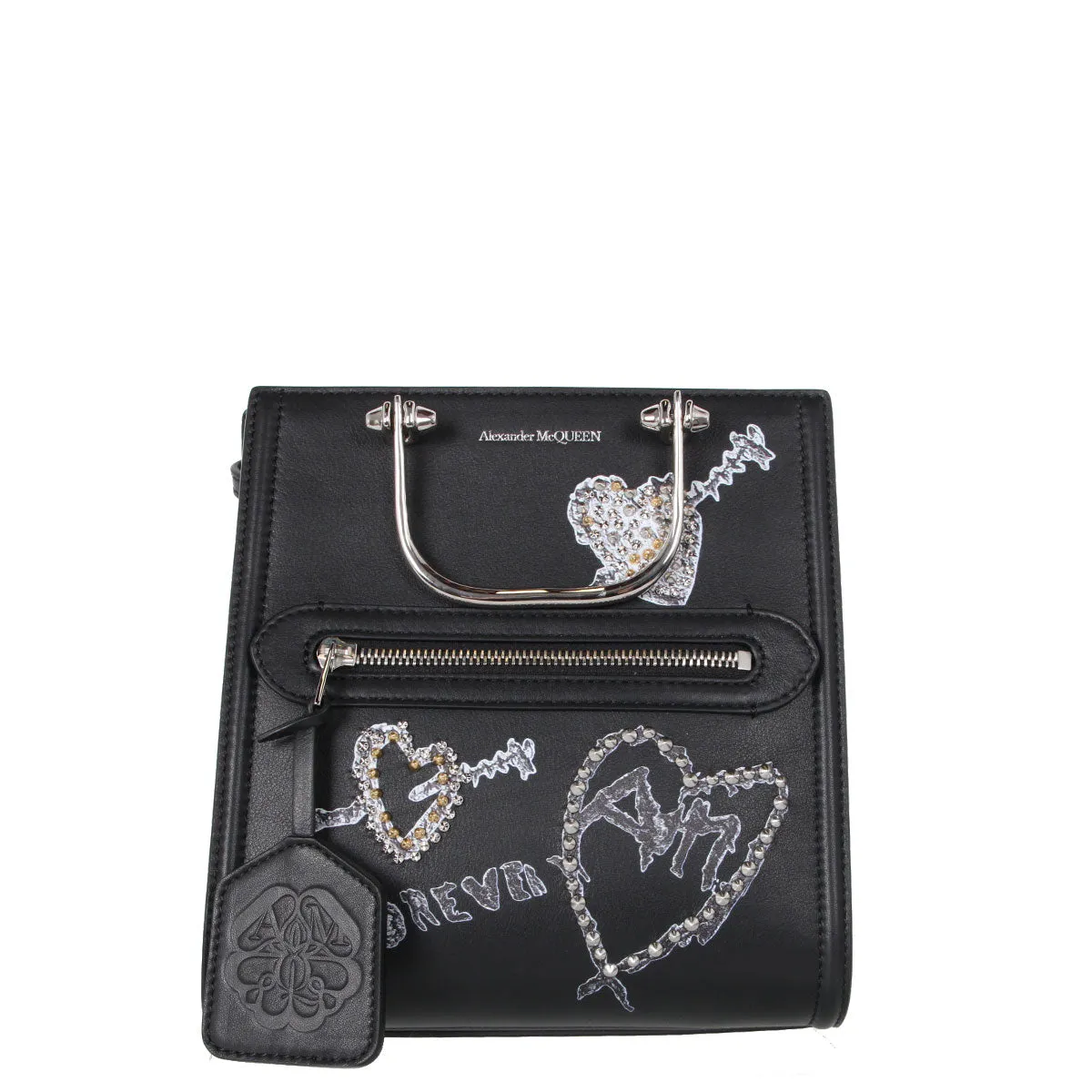 The Short Story Forever Heart Top Handle Bag, Black