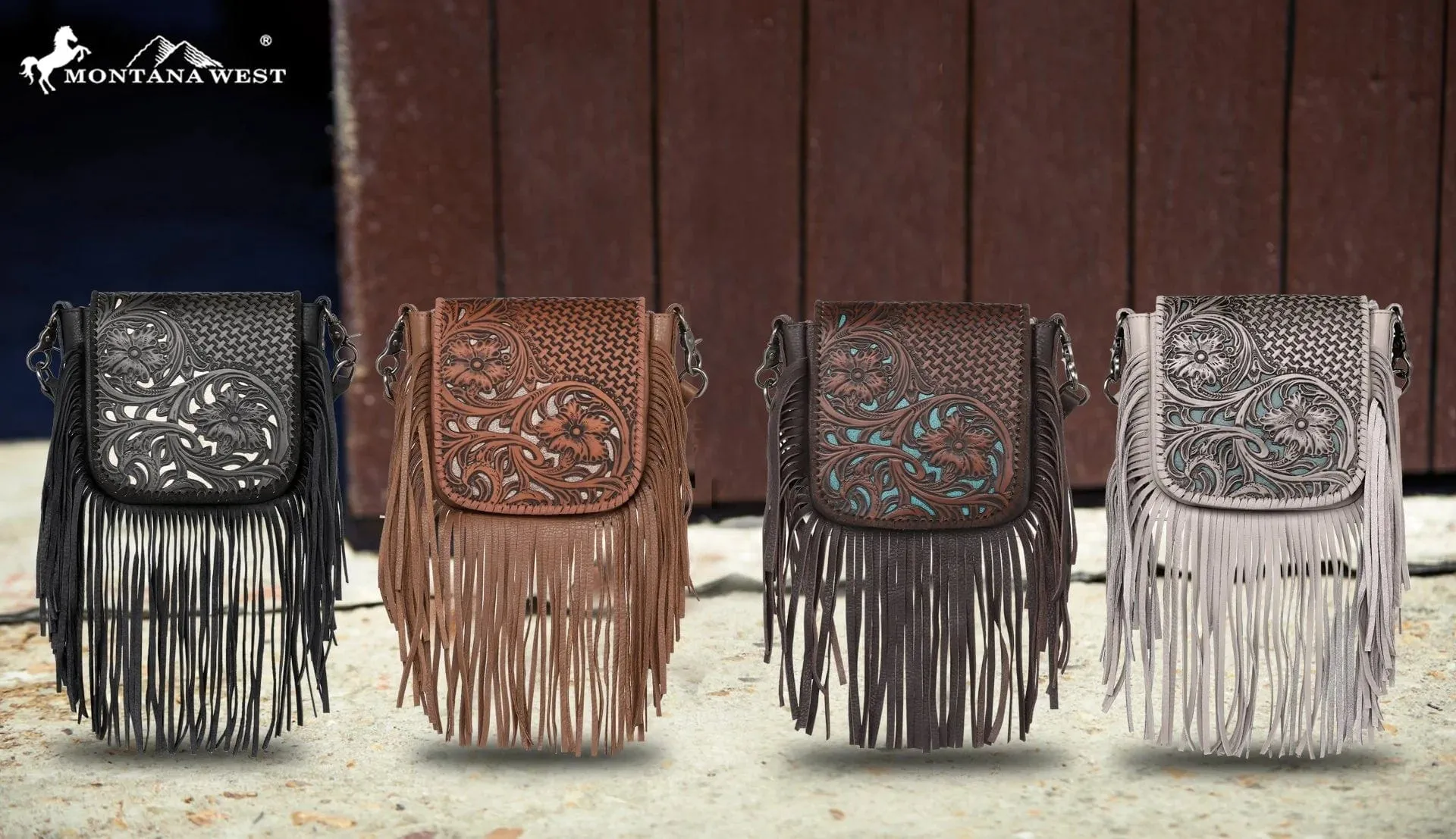 The Valley Desert tooled Crossbody bag